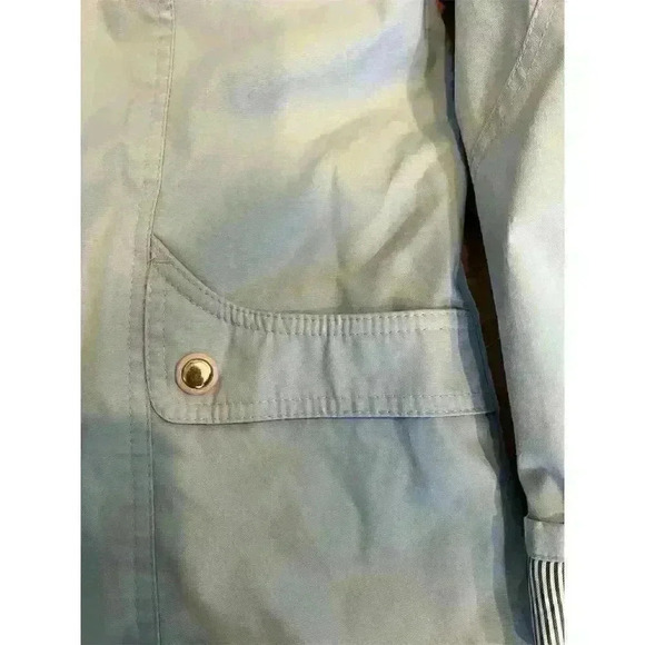 Mackintosh New England Women's Lightweight Sky Blue Jacket Size S with Hood - Picture 9 of 9